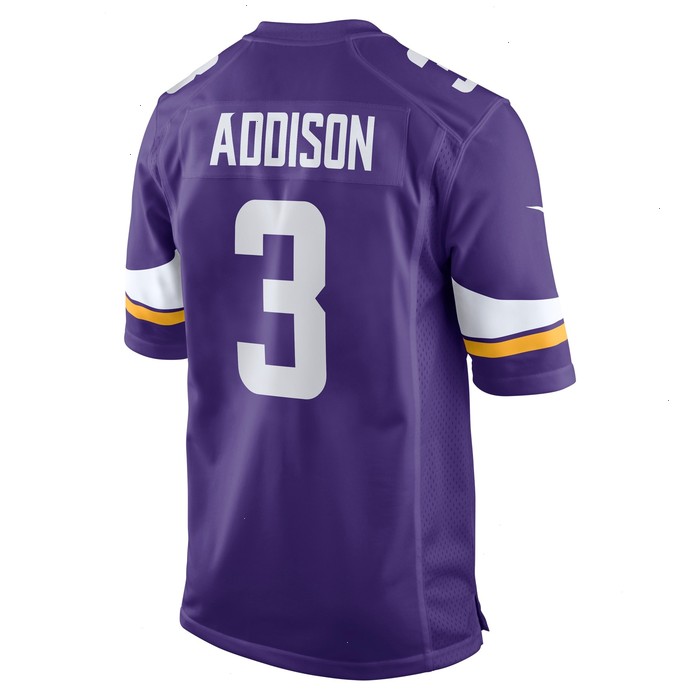 Jordan Addison Minnesota Vikings Nike 2023 NFL Draft First Round Pick Game Jersey - Purple