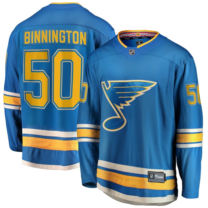 Jordan Binnington St. Louis Blues Fanatics Branded 2018/19 Alternate Premier Breakaway Player Jersey - Blue