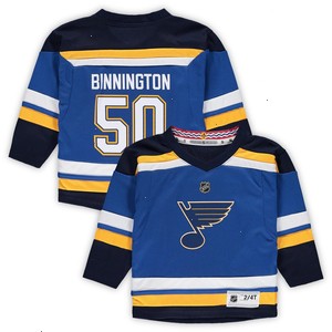 Jordan Binnington St. Louis Blues Toddler Home Replica Player Jersey - Blue