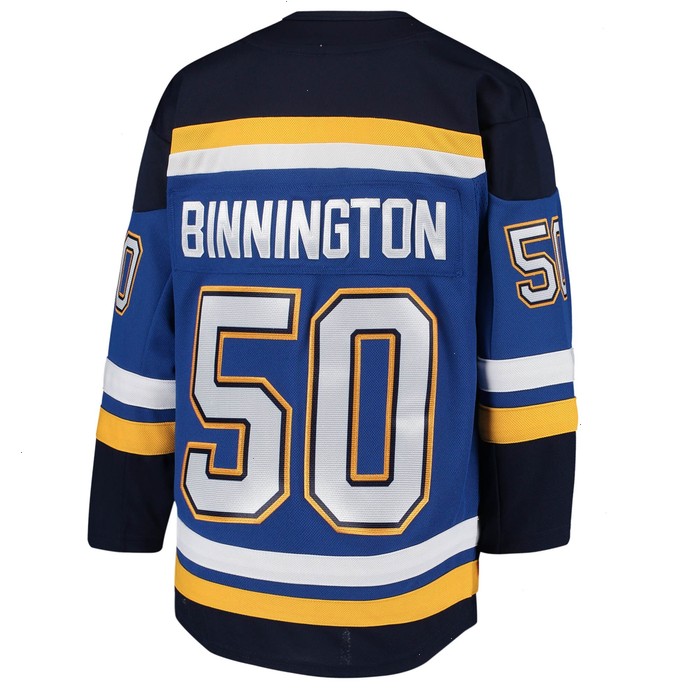 Jordan Binnington St. Louis Blues Youth Home Premier Player Jersey - Blue