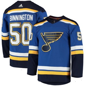 Jordan Binnington St. Louis Blues adidas Home Authentic Player Jersey - Blue