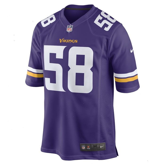 Jordan Hicks Minnesota Vikings Nike Game Player Jersey - Purple