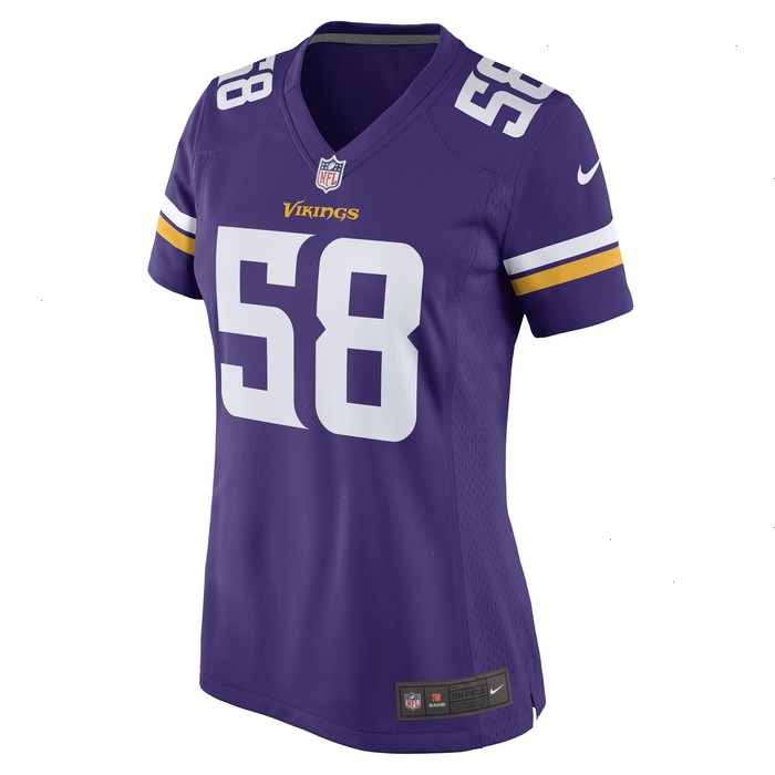 Jordan Hicks Minnesota Vikings Nike Women's Game Player Jersey - Purple