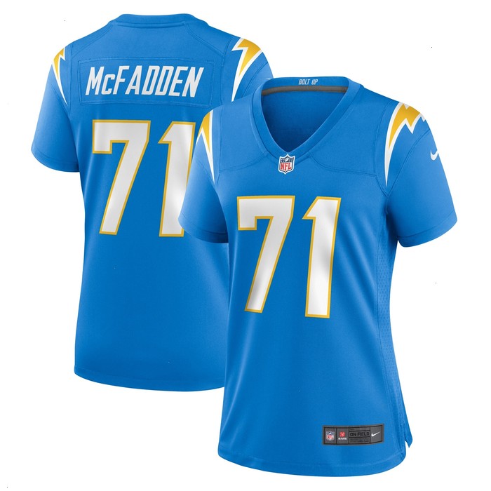 Jordan McFadden Los Angeles Chargers Nike Women's Team Game Jersey - Powder Blue