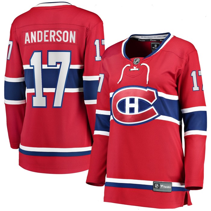 Josh Anderson Montreal Canadiens Fanatics Branded Women's Breakaway Player Jersey - Red