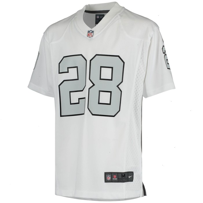 Josh Jacobs Las Vegas Raiders Nike Youth Color Rush Game Jersey - White