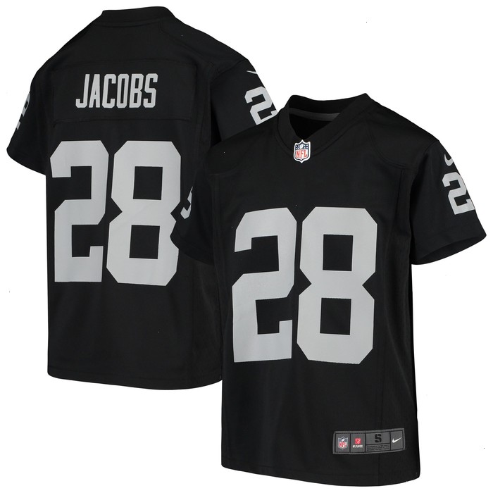 Josh Jacobs Las Vegas Raiders Nike Youth Game Jersey - Black