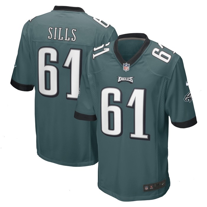 Josh Sills Philadelphia Eagles Nike Game Player Jersey - Midnight Green