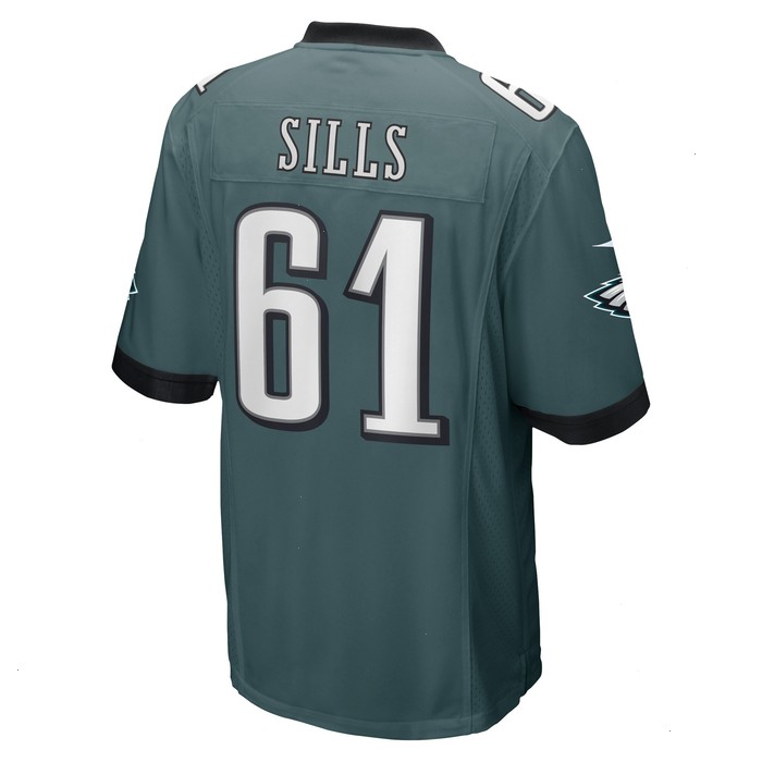 Josh Sills Philadelphia Eagles Nike Game Player Jersey - Midnight Green