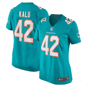 Joshua Kalu Miami Dolphins Nike Women's Team Game Jersey - Aqua