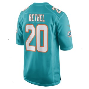 Justin Bethel Miami Dolphins Nike Game Player Jersey - Aqua