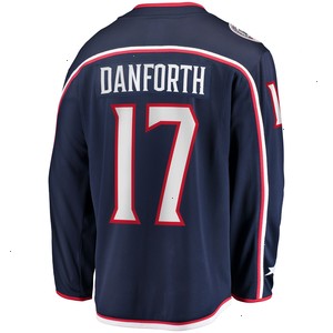 Justin Danforth Columbus Blue Jackets Fanatics Branded Home Breakaway Player Jersey - Navy