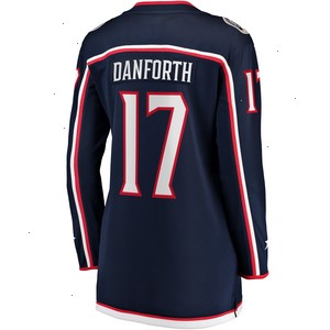 Justin Danforth Columbus Blue Jackets Fanatics Branded Women's Home Breakaway Player Jersey - Navy