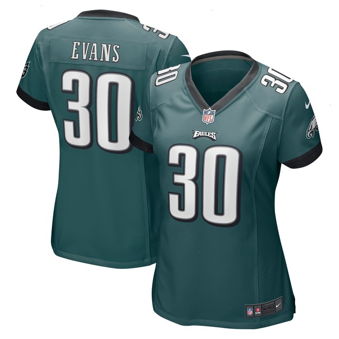 Justin Evans Philadelphia Eagles Nike Women's Game Player Jersey - Midnight Green