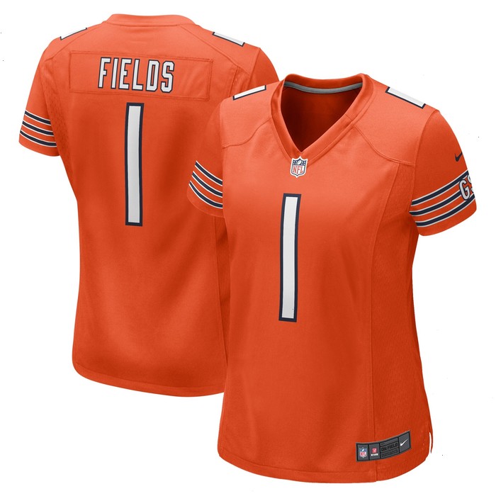 Justin Fields Chicago Bears Nike Women's Game Jersey - Orange