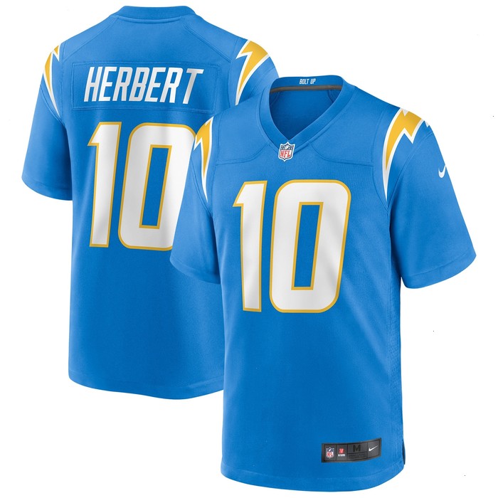 Justin Herbert Los Angeles Chargers Nike Player Game Jersey - Powder Blue