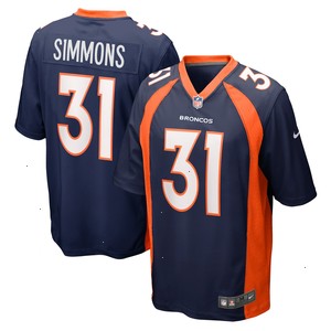 Justin Simmons Denver Broncos Nike Game Jersey - Navy