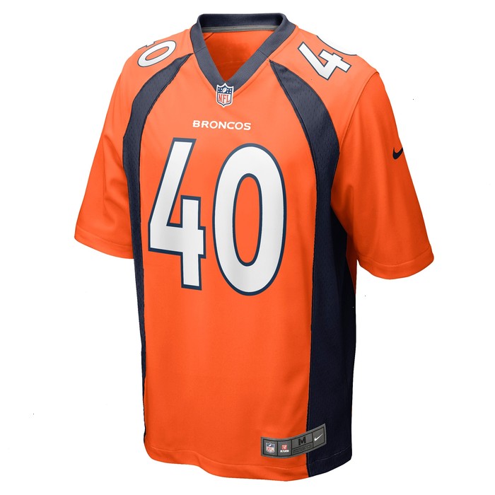 Justin Strnad Denver Broncos Nike Game Jersey - Orange