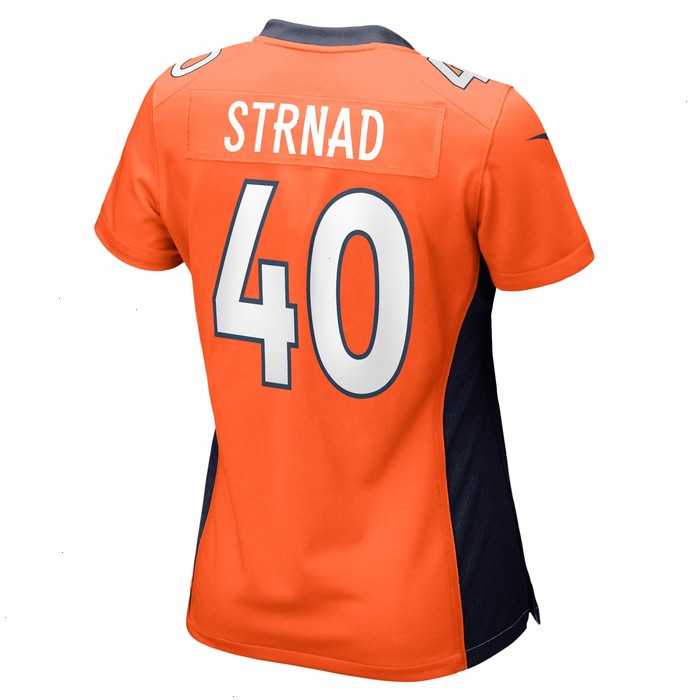 Justin Strnad Denver Broncos Nike Women's Game Jersey - Orange