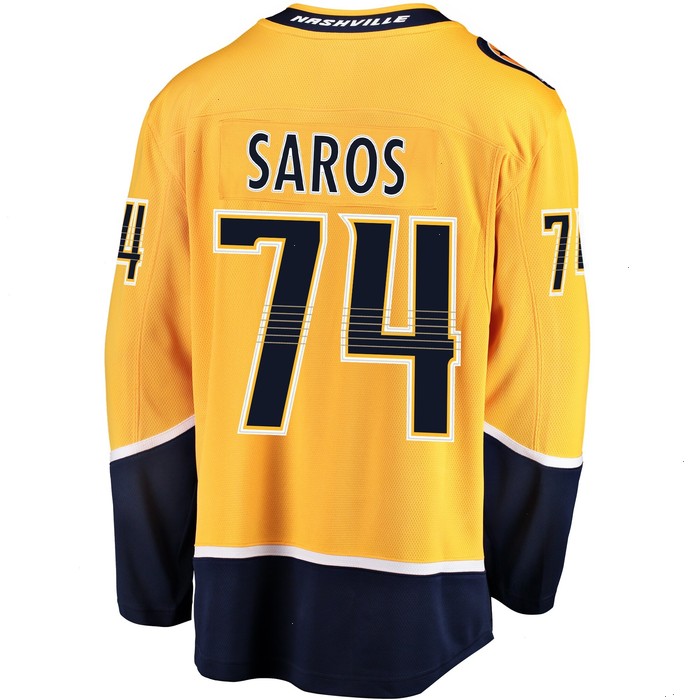 Juuse Saros Nashville Predators Fanatics Branded Breakaway Player Jersey - Gold