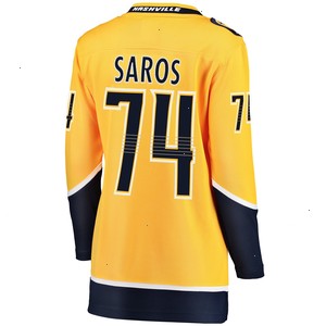 Juuse Saros Nashville Predators Fanatics Branded Women's Breakaway Player Jersey - Gold