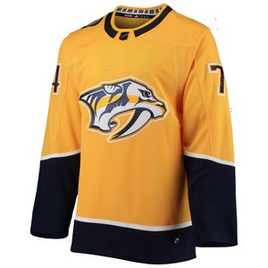 Juuse Saros Nashville Predators adidas Home Authentic Player Jersey - Gold