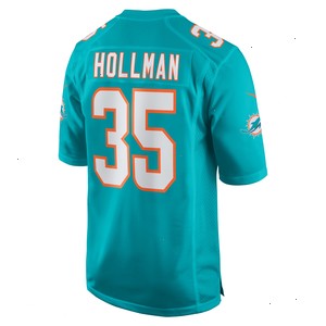 Ka'Dar Hollman Miami Dolphins Nike Home Game Player Jersey - Aqua