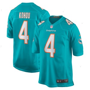 Kader Kohou Miami Dolphins Nike Game Player Jersey - Aqua V1