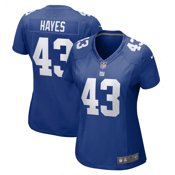 Kaleb Hayes New York Giants Nike Women's Team Game Jersey - Royal