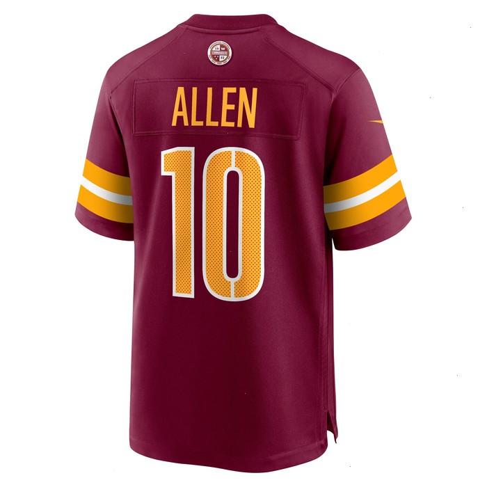 Kazmeir Allen Washington Commanders Nike Team Game Jersey - Burgundy