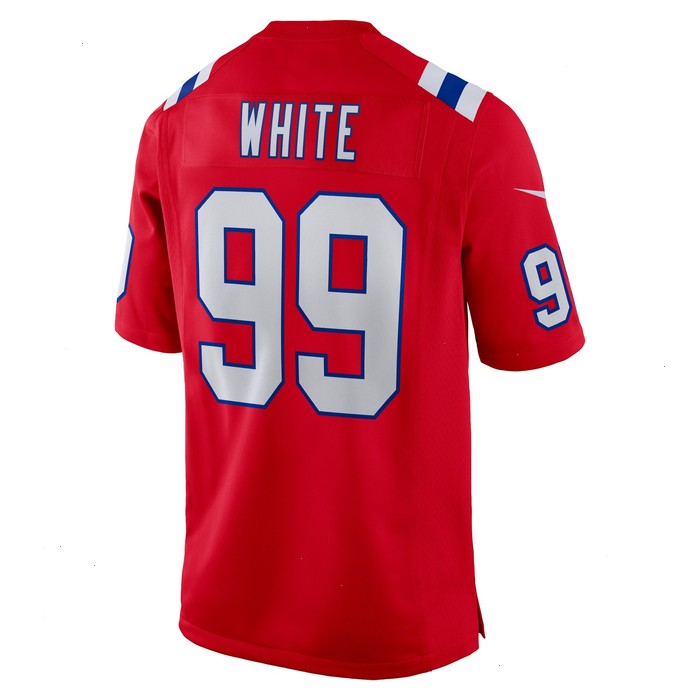 Keion White New England Patriots Nike Alternate Team Game Jersey - Red