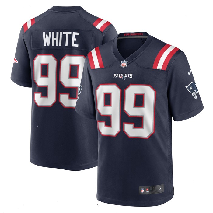 Keion White New England Patriots Nike Team Game Jersey - Navy