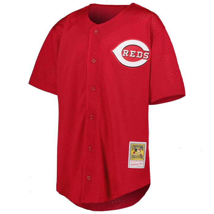 Ken Griffey Jr. Cincinnati Reds Mitchell & Ness Youth Cooperstown Collection Mesh Batting Practice Jersey - Red