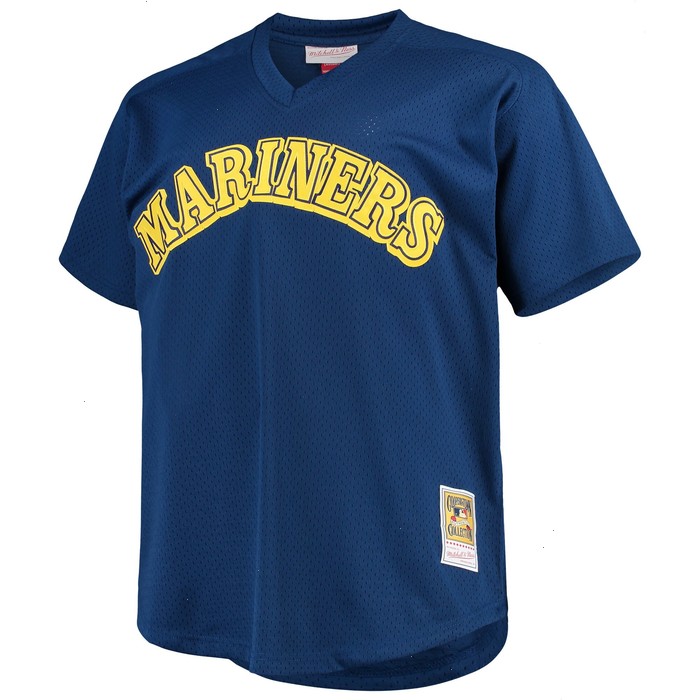 Ken Griffey Jr. Seattle Mariners Mitchell & Ness Big & Tall Cooperstown Collection Mesh Batting Practice Jersey - Royal