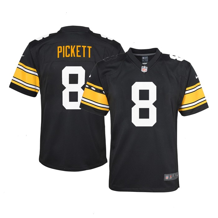 Kenny Pickett Pittsburgh Steelers Nike Youth Game Jersey - Black V1