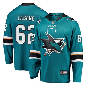 Kevin Labanc San Jose Sharks Fanatics Branded Breakaway Jersey - Teal