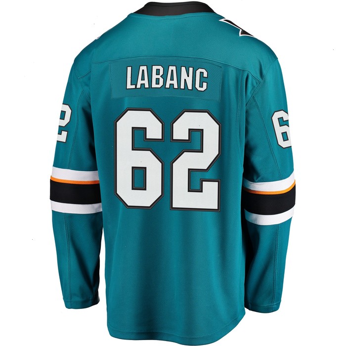 Kevin Labanc San Jose Sharks Fanatics Branded Breakaway Jersey - Teal