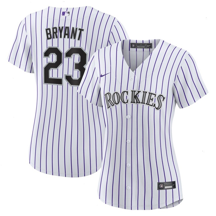 Kris Bryant Colorado Rockies Nike Women's Replica Player Jersey - White/Purple