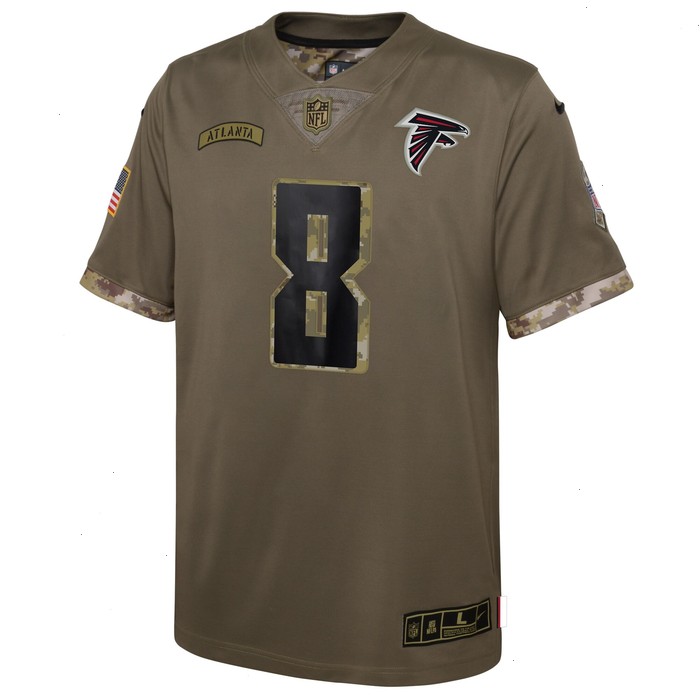 Kyle Pitts Atlanta Falcons Nike Youth 2022 Salute To Service Player Limited Jersey - Olive