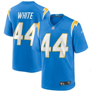 Kyzir White Los Angeles Chargers Nike Game Jersey - Powder Blue