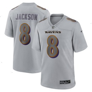 Lamar Jackson Baltimore Ravens Nike Atmosphere Fashion Game Jersey - Gray