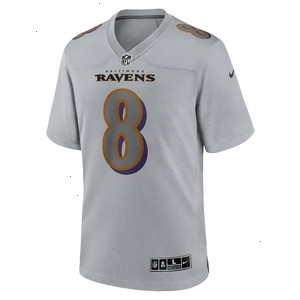 Lamar Jackson Baltimore Ravens Nike Atmosphere Fashion Game Jersey - Gray