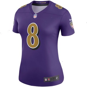 Lamar Jackson Baltimore Ravens Nike Women's Color Rush Legend Player Jersey - Purple