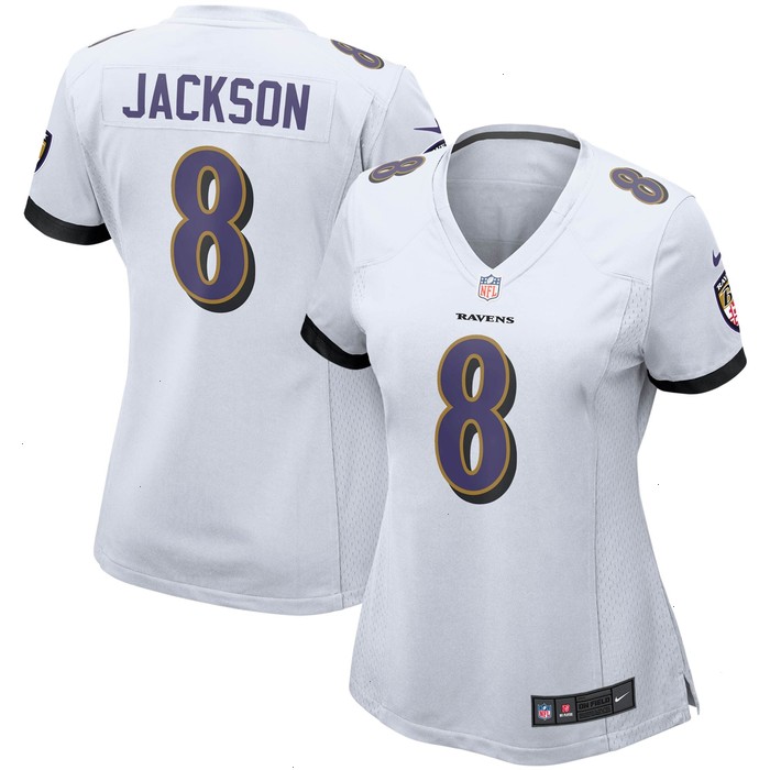 Lamar Jackson Baltimore Ravens Nike Women's Game Jersey - White