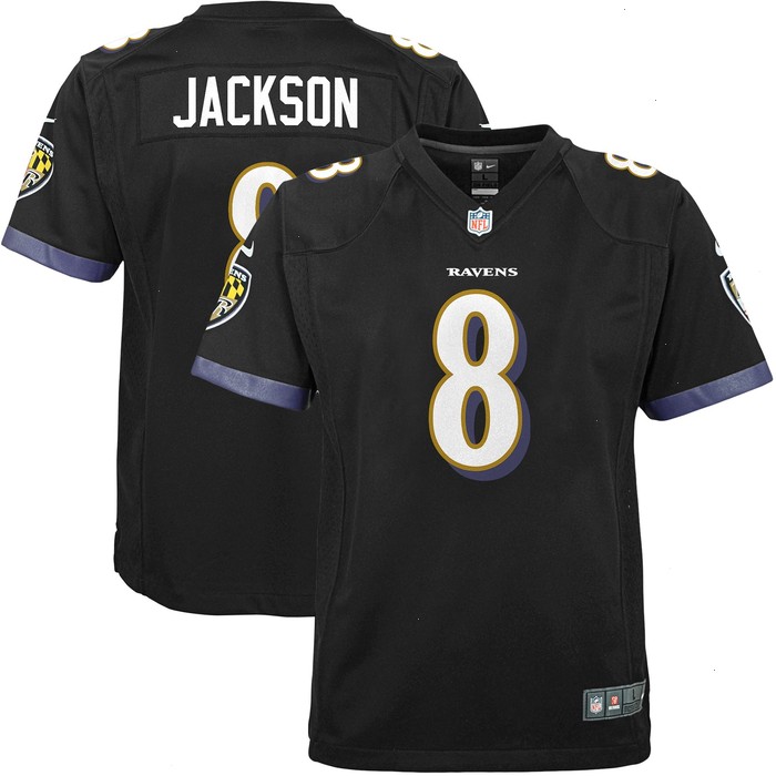 Lamar Jackson Baltimore Ravens Nike Youth Game Jersey - Black