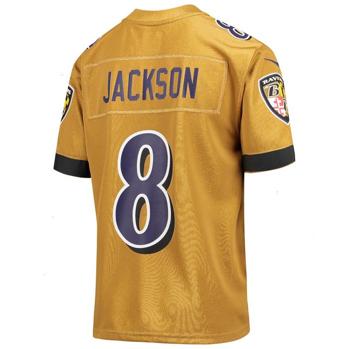 Lamar Jackson Baltimore Ravens Nike Youth Inverted Game Jersey - Gold