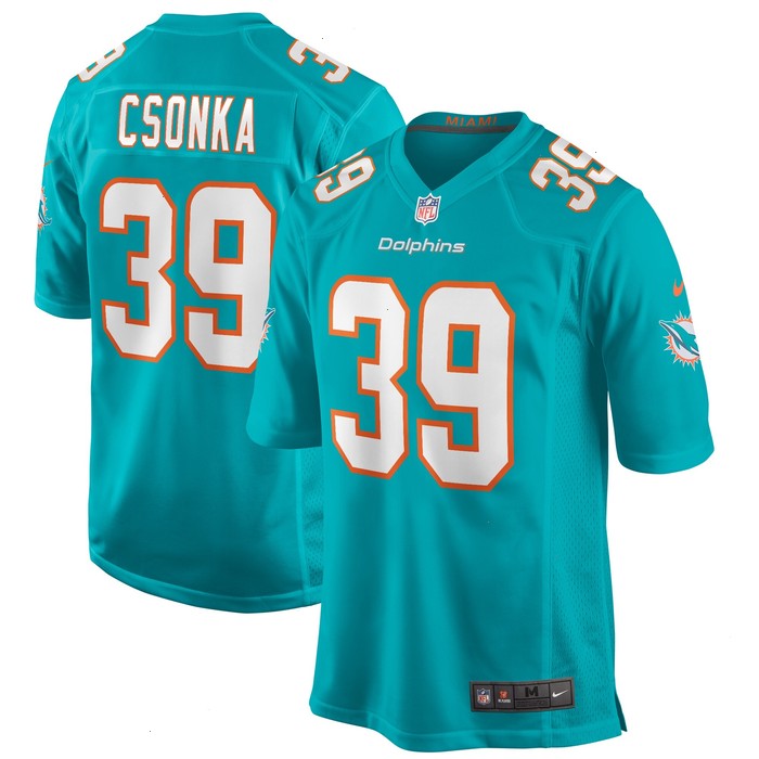 Larry Csonka Miami Dolphins Nike Game Retired Player Jersey - Aqua