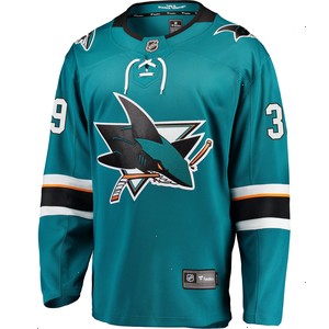 Logan Couture San Jose Sharks Fanatics Branded 2021/22 Home Premier Breakaway Player Jersey - Teal