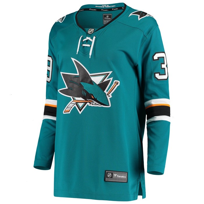 Logan Couture San Jose Sharks Fanatics Branded Women's Breakaway Home Player Jersey - Teal