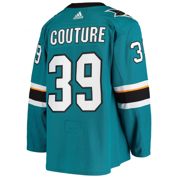 Logan Couture San Jose Sharks adidas Home Authentic Alternate Captain Player Jersey - Teal